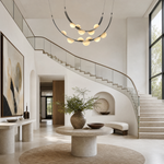 Dew Drops Alabaster LED Chandelier – Black White Warm Light
