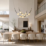 Dew Drops Alabaster LED Chandelier – Black White Warm Light