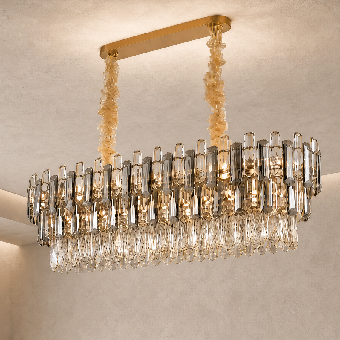 Diadema Brass Rectangular Chandelier