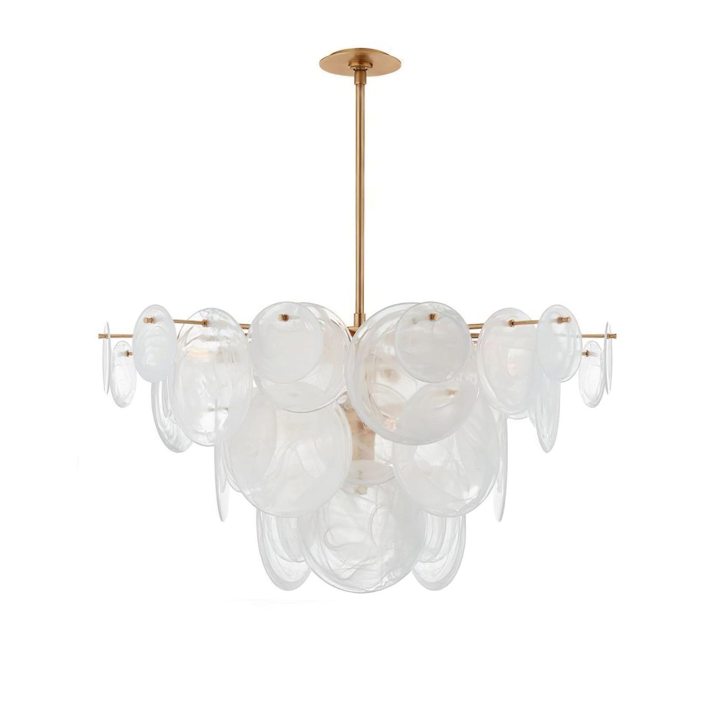 Brass Discs Cascading Chandelier - YIOSI