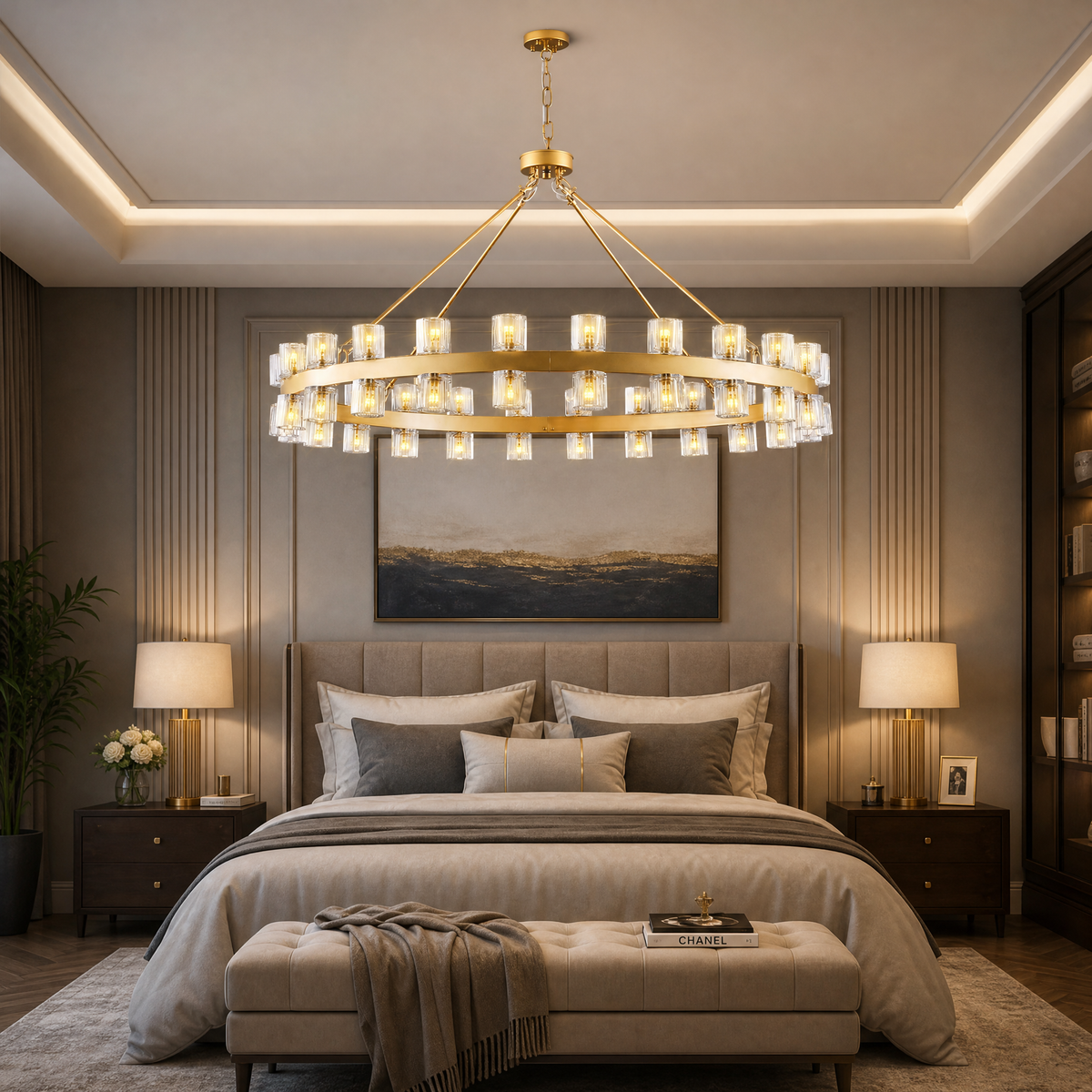 Double-headed Alabaster Wall Lamp - Black Single Package