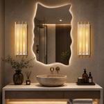 Double-headed Marble Round Tube Wall Lamp - Copper Single