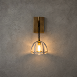 Double-layer Round Pendant with Upper and Lower Glass Tubes - 30-Light - Copper Color