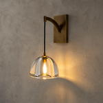 Double-layer Round Pendant with Upper and Lower Glass Tubes - 30-Light - Copper Color