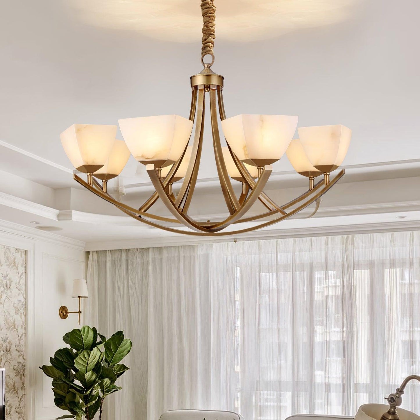 Dover Brass Chandelier - YIOSI