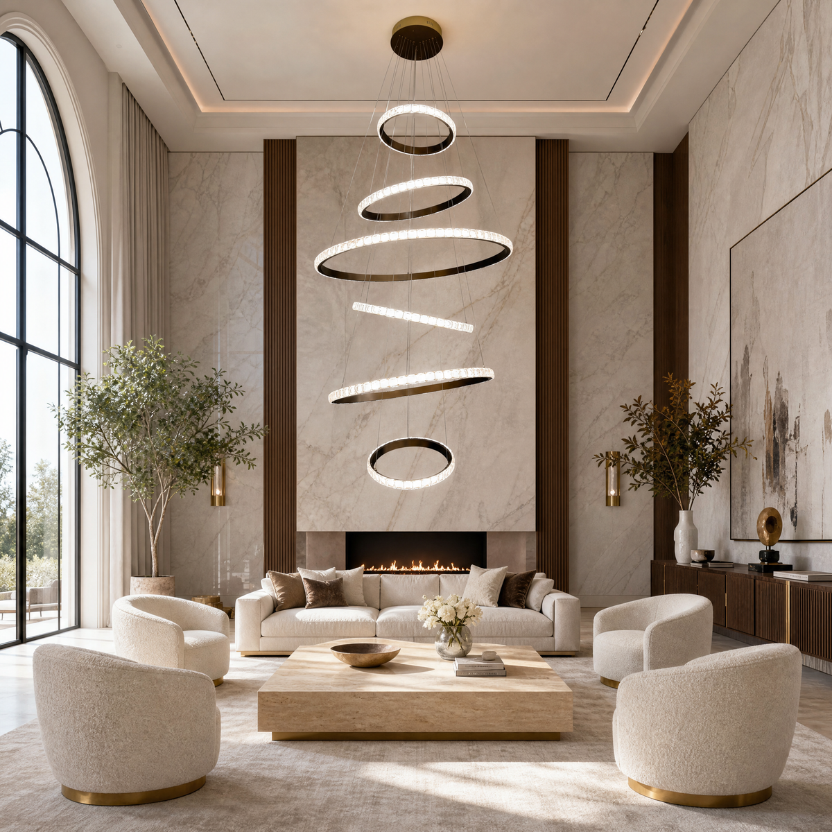 Drake Crystal Cascading Chandelier