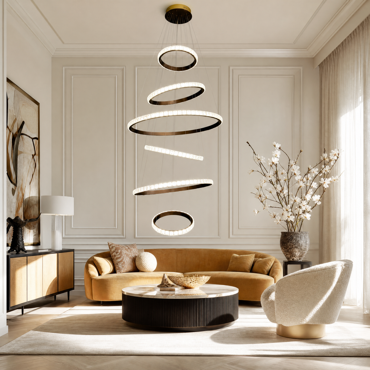 Drake Crystal Cascading Chandelier