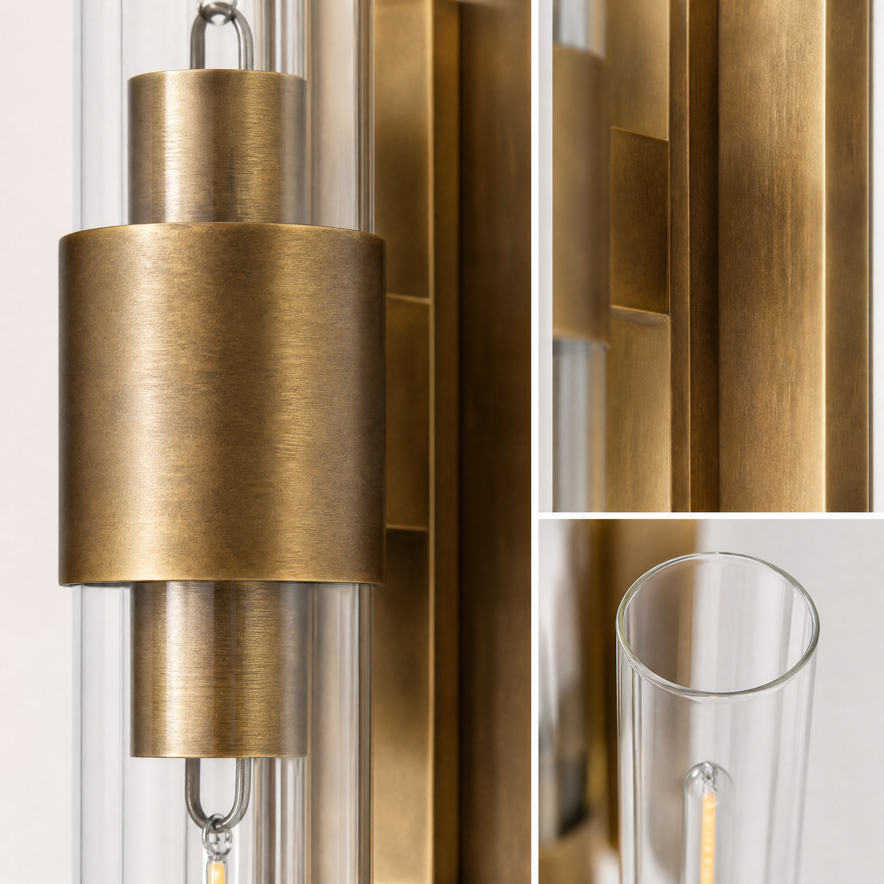 Duo Glass Tube Wall Sconce Double - Copper (New Color)