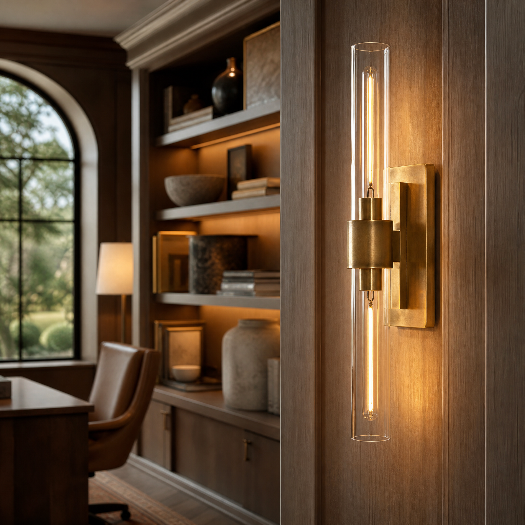 Duo Glass Tube Wall Sconce Single - Copper (New Color)