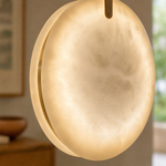 Eclipse Alabaster Disc Pendant Light