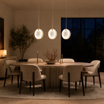 Eclipse Alabaster Disc Pendant Light