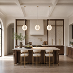 Eclipse Alabaster Disc Pendant Light