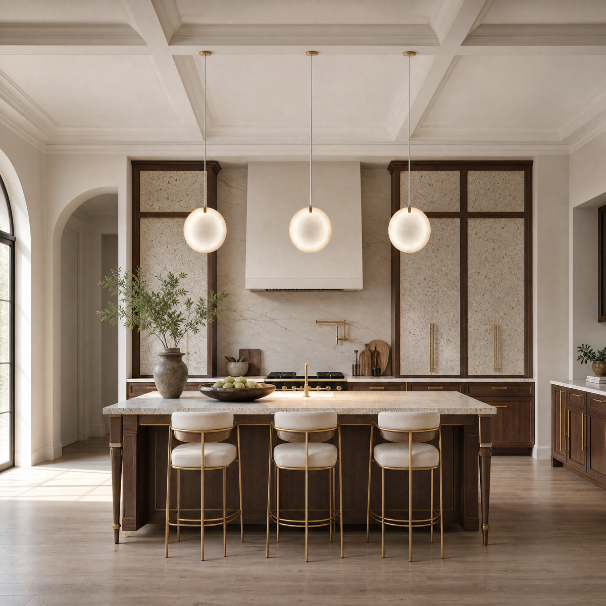 Eclipse Alabaster Disc Pendant Light