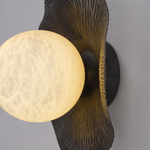 Eclipse Orb Radial Sunburst Alabaster Wall Sconce