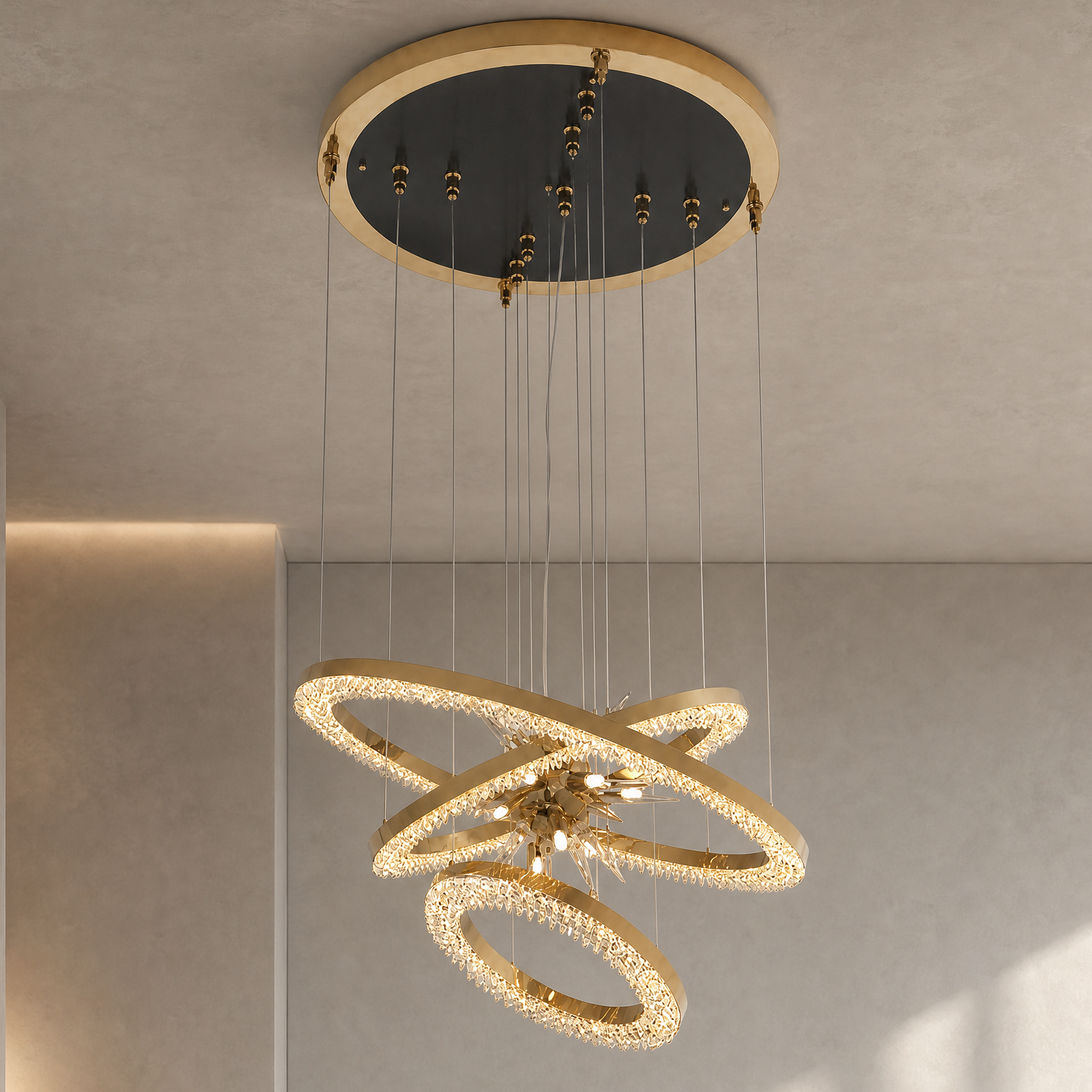Egiziano Octagonal Halo Chandelier