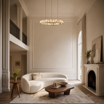 Ellery Crystal&Alabaster Round Ring Chandelier