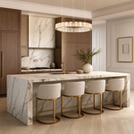 Ellery Crystal&Alabaster Round Ring Chandelier