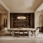 Ellery Crystal&Alabaster Round Ring Chandelier
