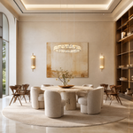 Ellery Crystal&Alabaster Round Ring Chandelier