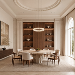 Ellery Crystal&Alabaster Round Ring Chandelier