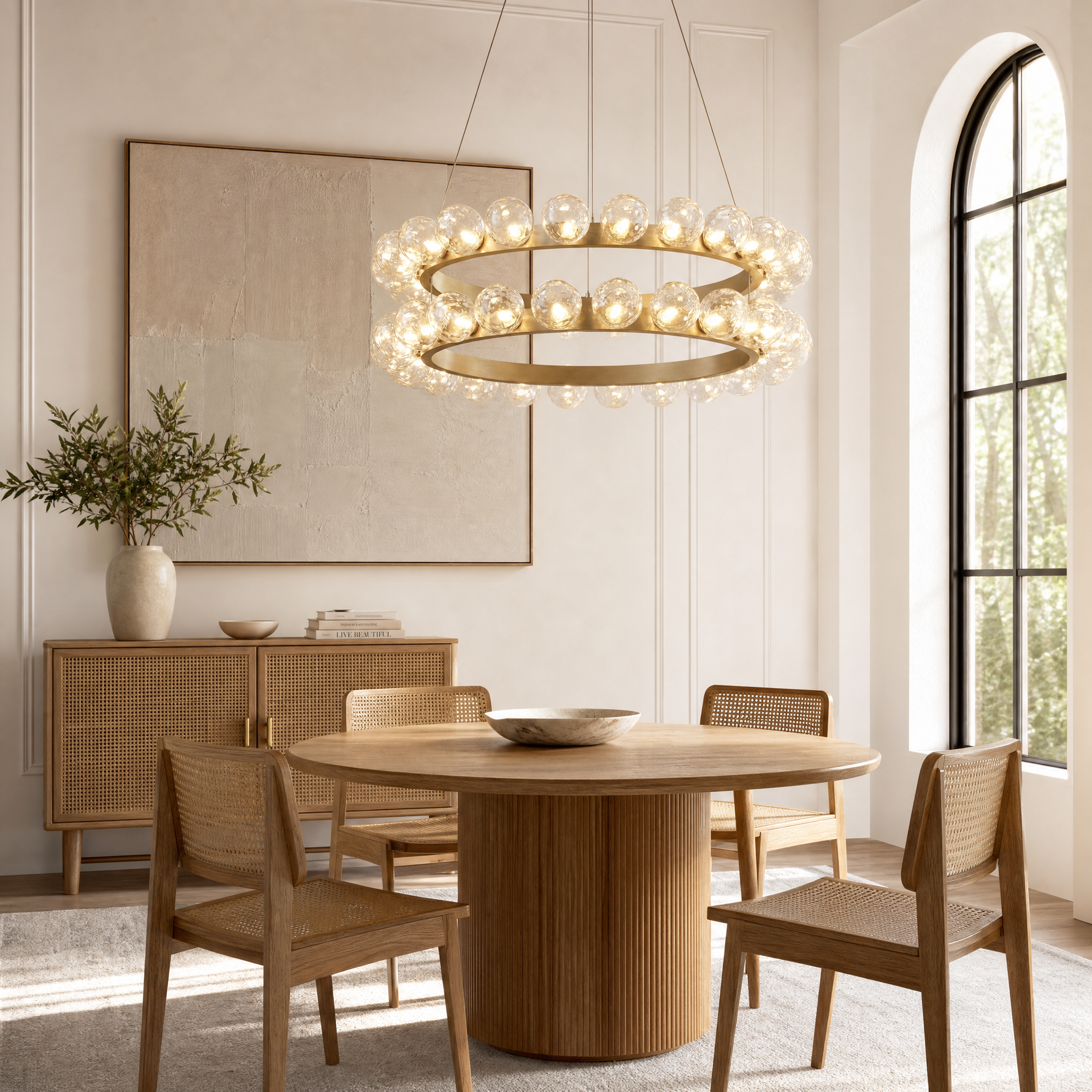 Ellison Bubbles Nested Glass Chandelier 39"