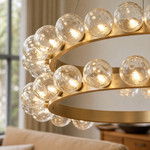 Ellison Bubbles Nested Glass Chandelier 39"