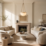 Ellune Modern Alabaster Bowl Chandelier