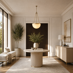 Ellune Modern Alabaster Bowl Chandelier