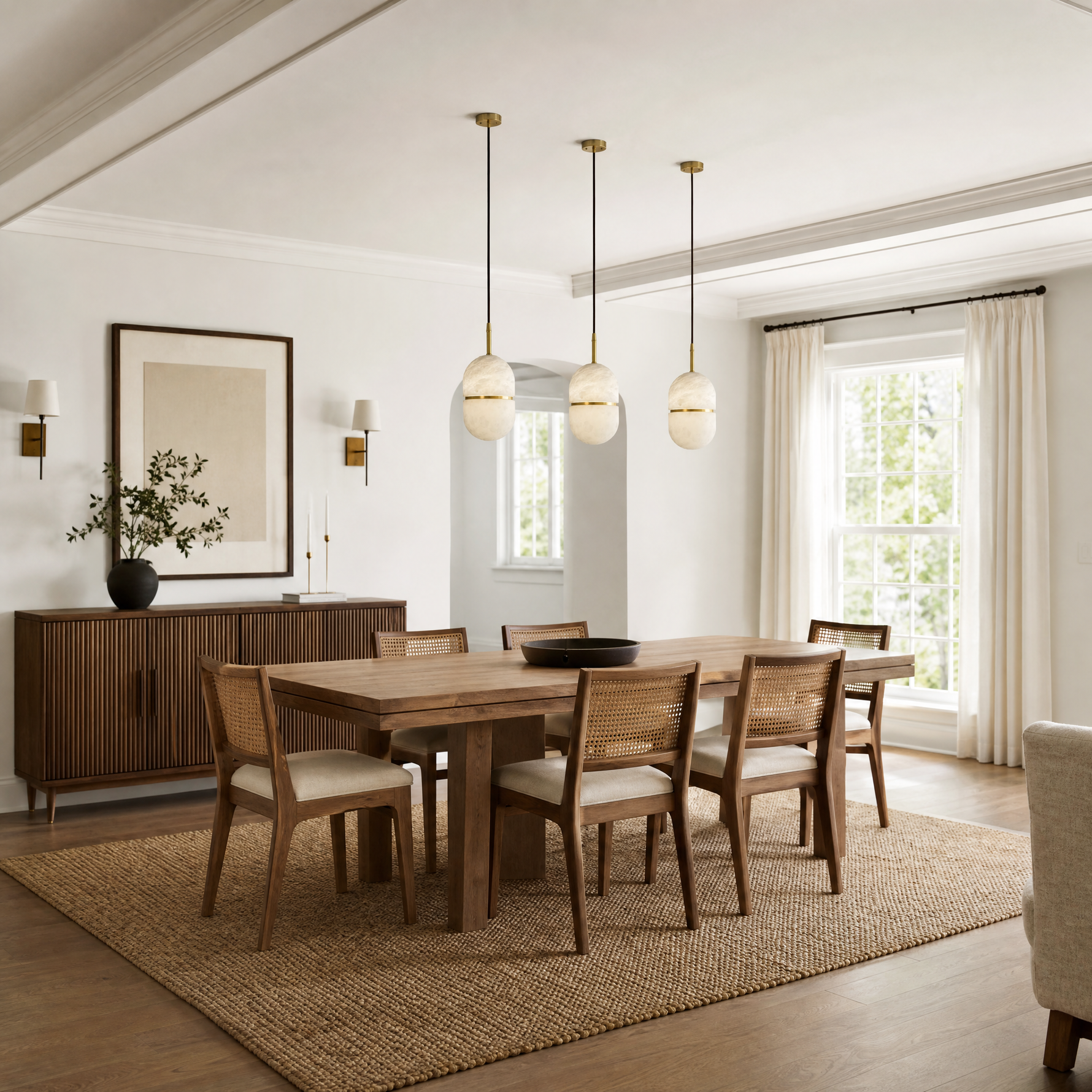 Ellune Modern Alabaster Pendant Lamp