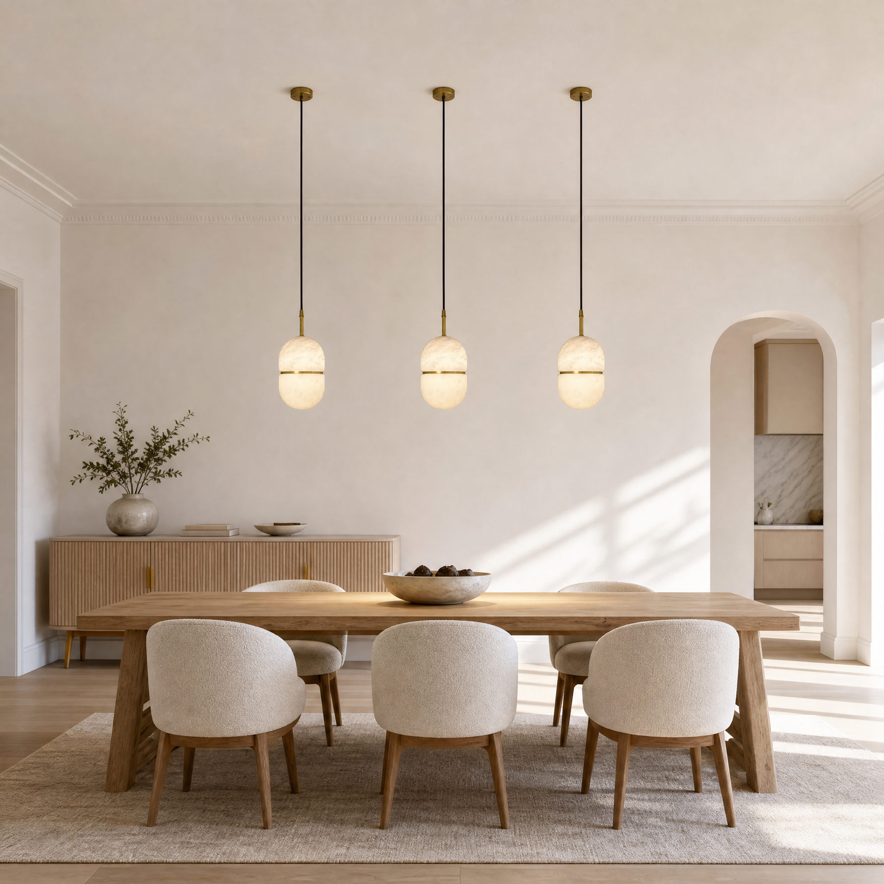 Ellune Modern Alabaster Pendant Lamp