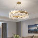 Enos Gold K9 Crystal Chandelier – Elegant Ceiling Light