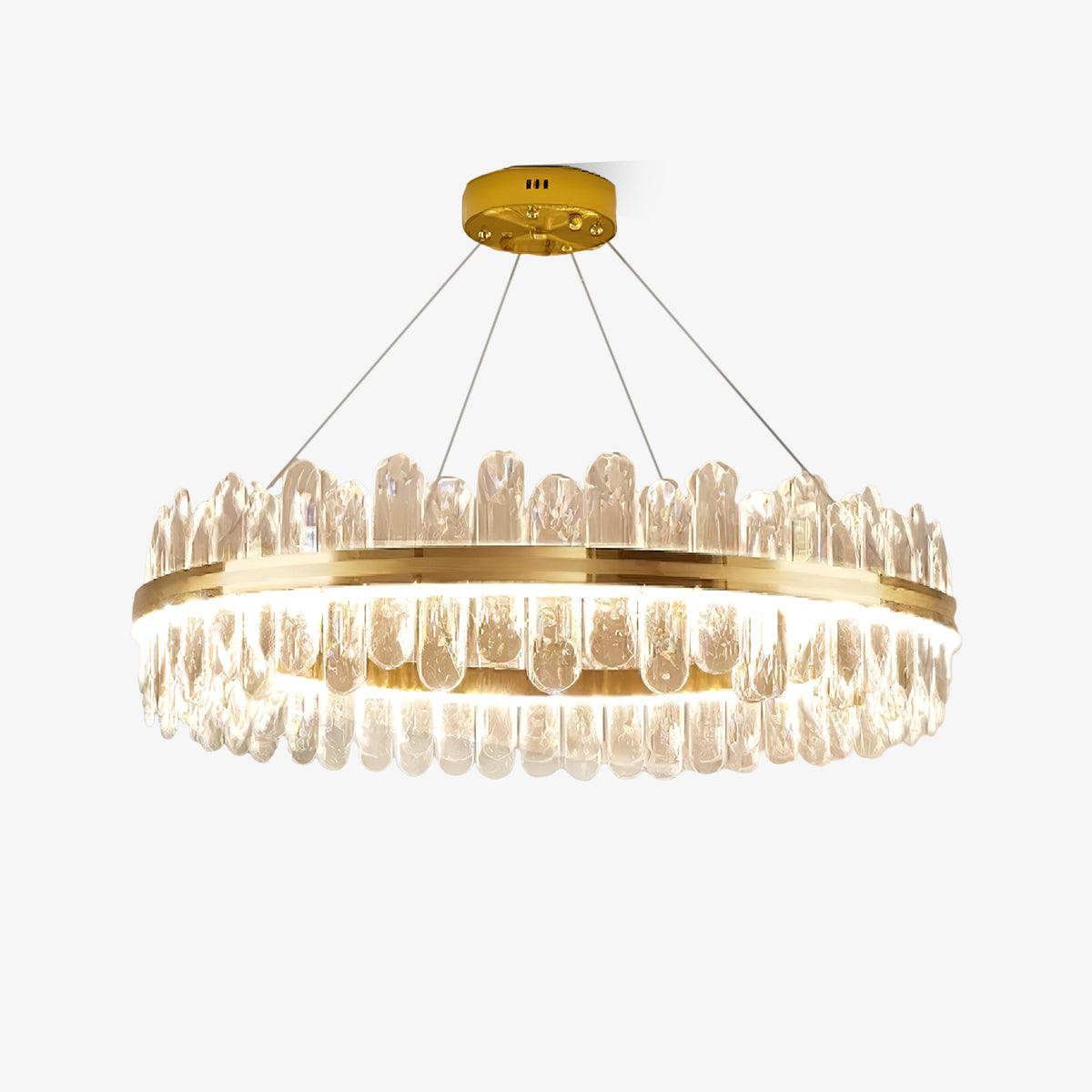 Enos Gold K9 Crystal Chandelier – Elegant Ceiling Light