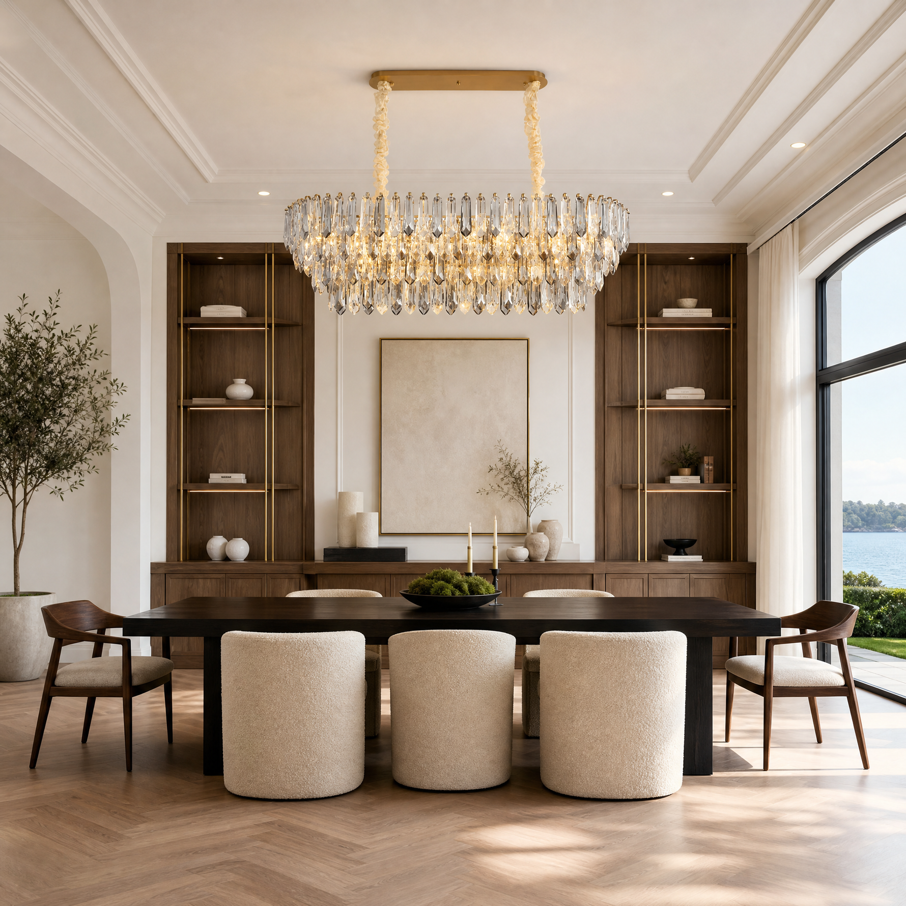 Eterea Brass Linear Chandelier