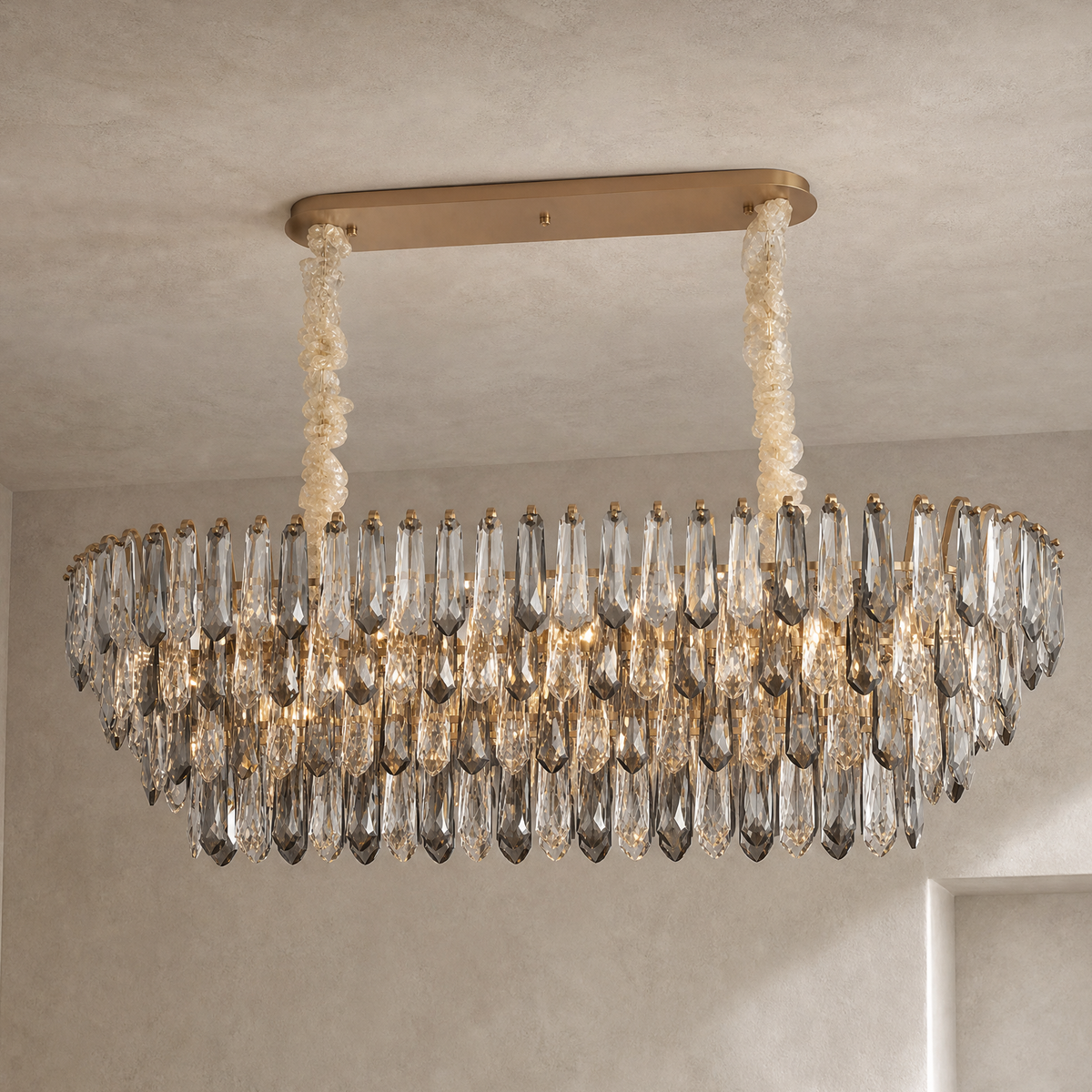 Eterea Brass Linear Chandelier