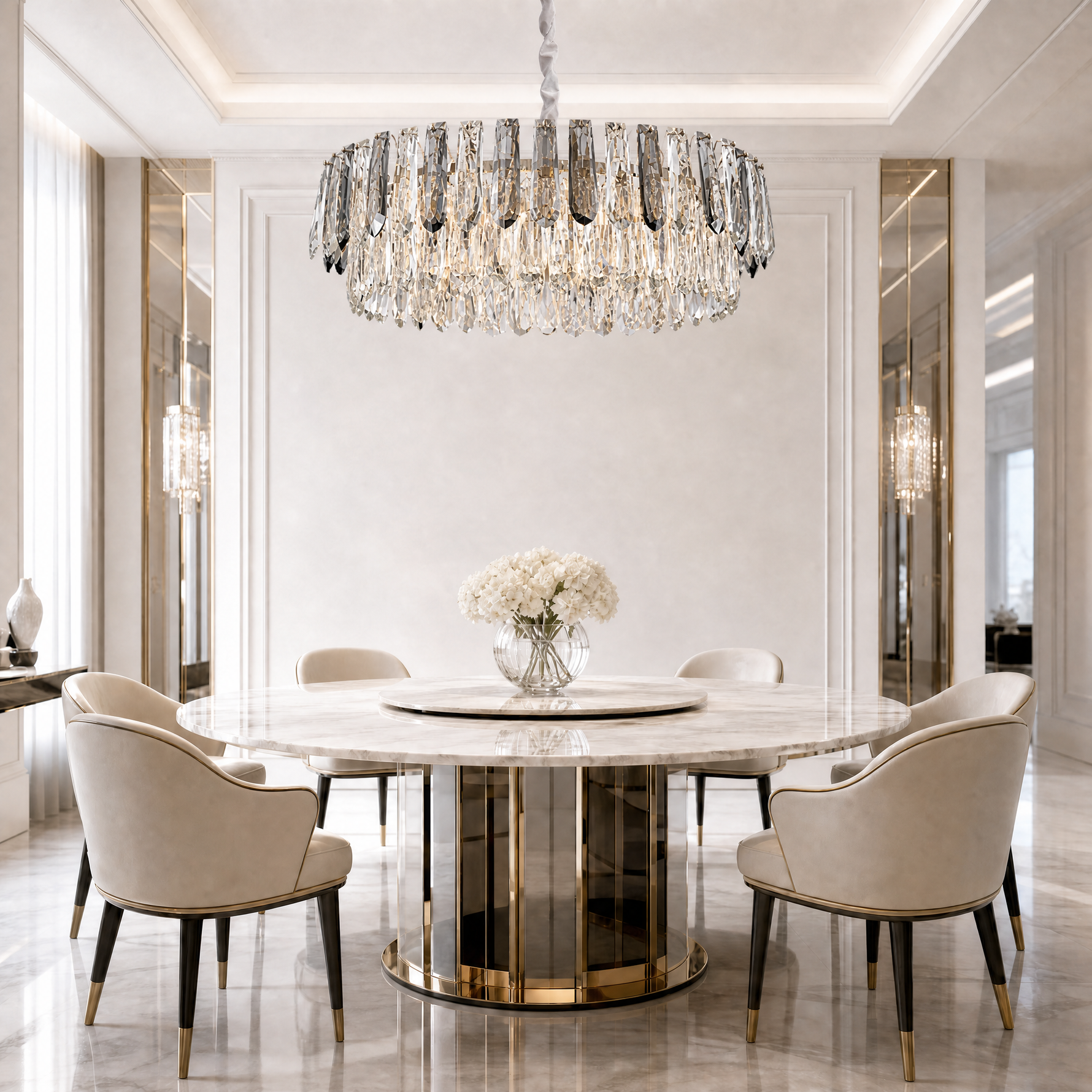 Eterea Crystal Halo Chandelier