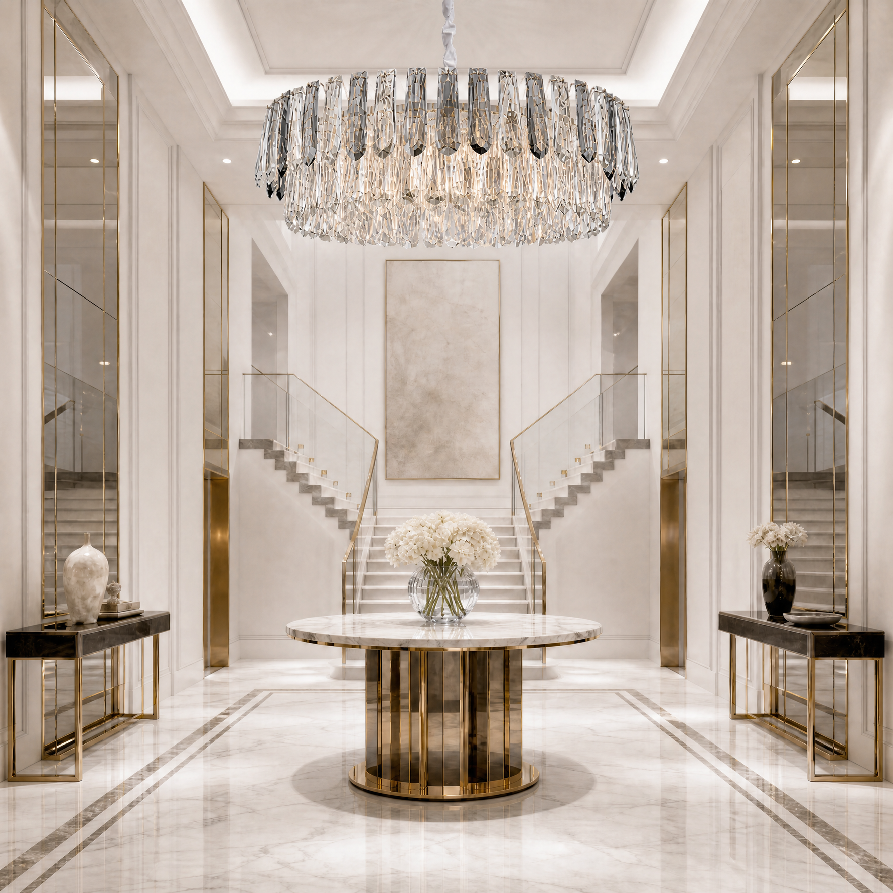 Eterea Crystal Halo Chandelier