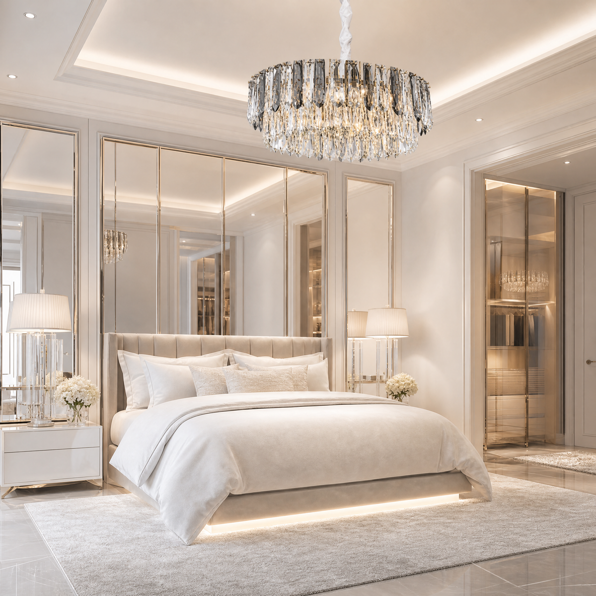 Eterea Crystal Halo Chandelier