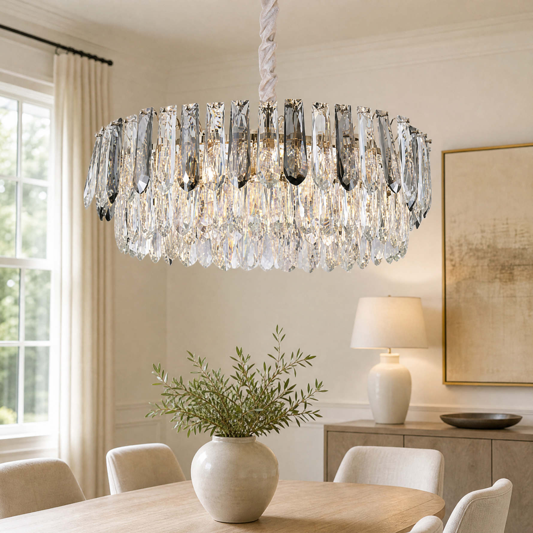 Eterea Crystal Halo Chandelier