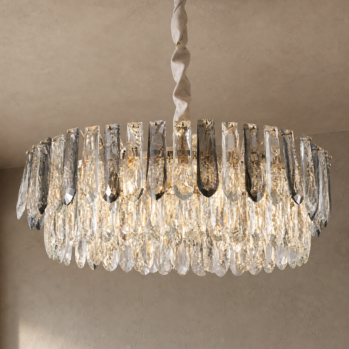 Eterea Crystal Halo Chandelier