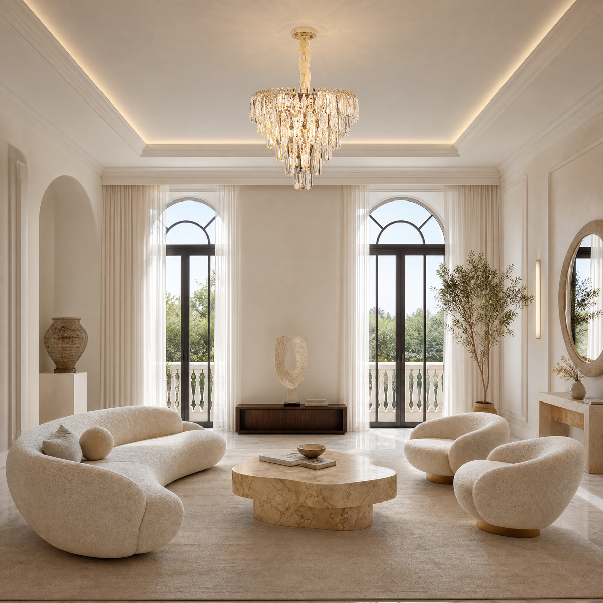 Eterea Crystal Rectangular Chandelier