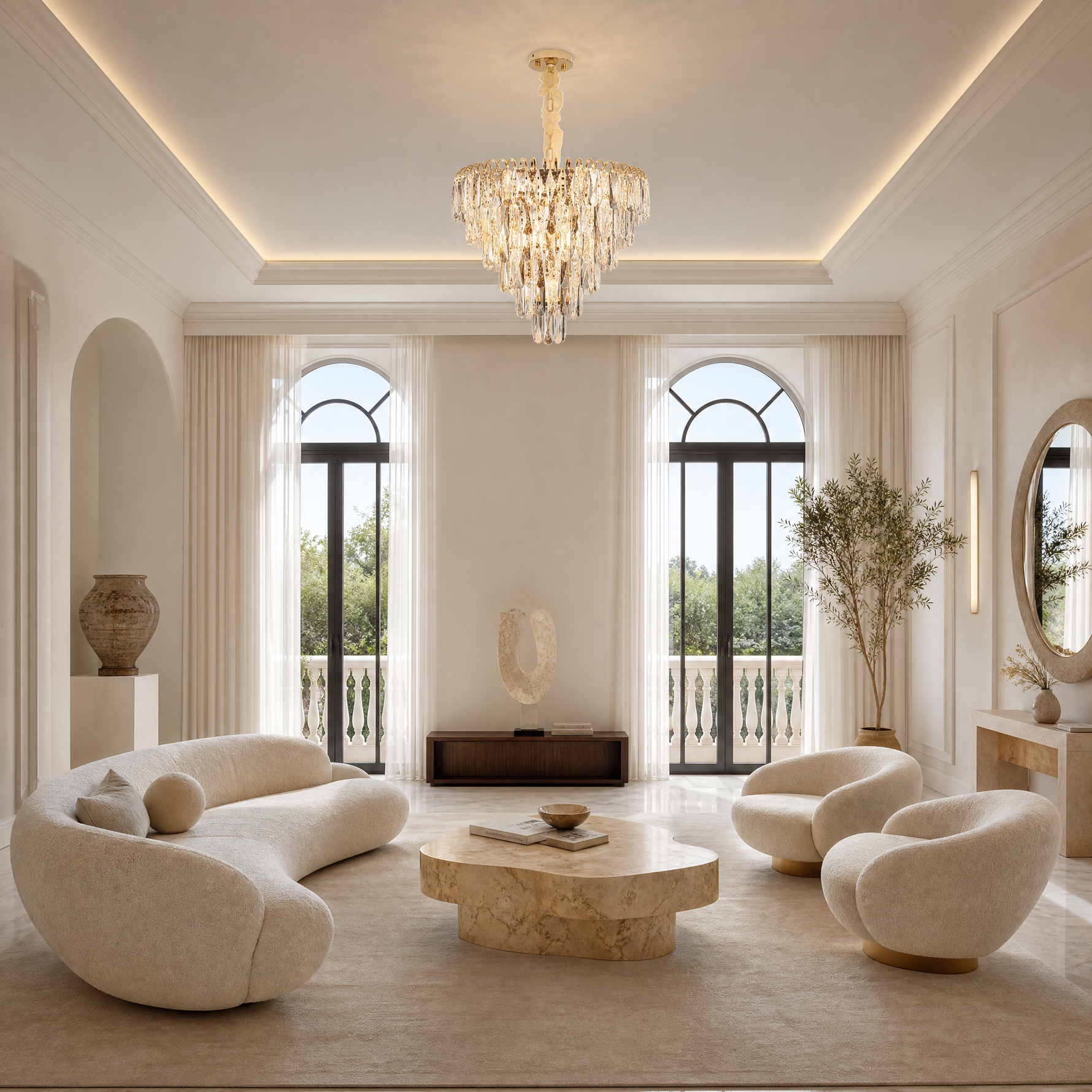Eterea Crystal Rectangular Chandelier