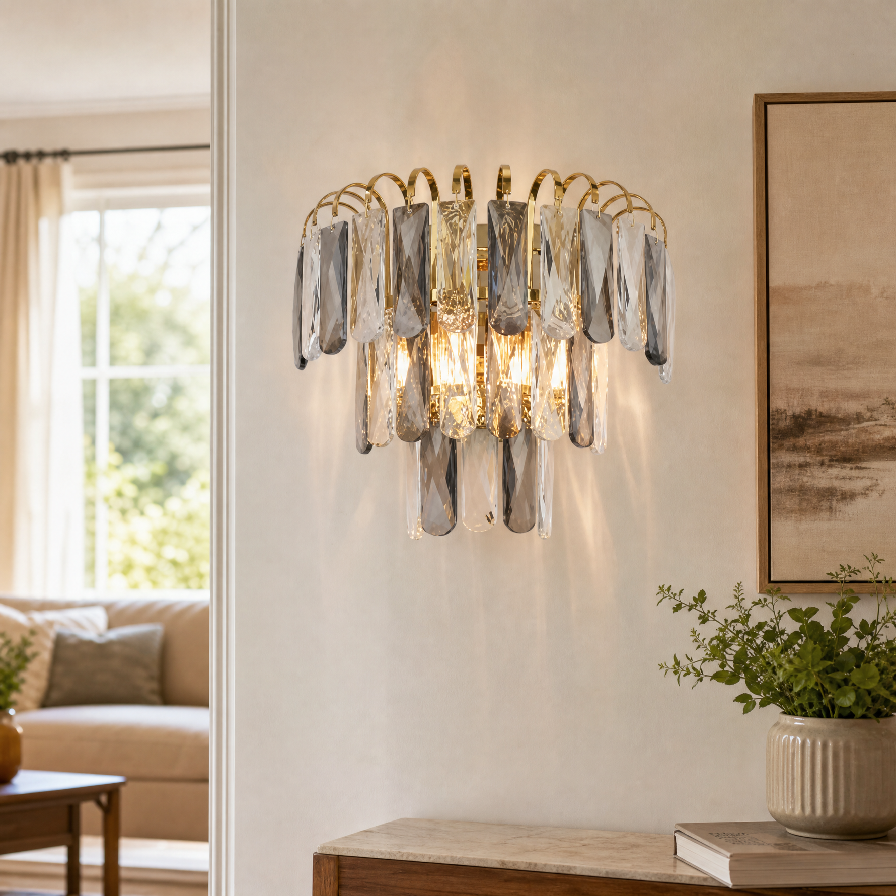 Eterea Crystal Wall Sconce