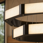 Facetra Hexagonal Black Ring Chandelier