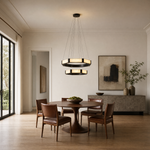Facetra Hexagonal Black Ring Chandelier