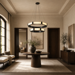 Facetra Hexagonal Black Ring Chandelier