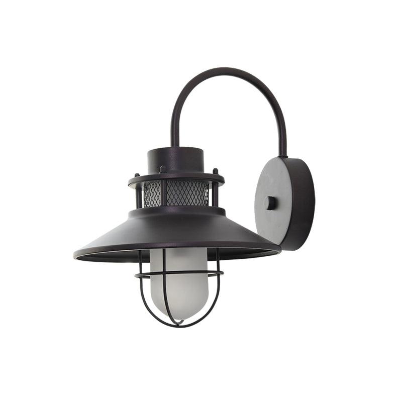 Felix Outdoor Wall Lamp – Black Frosted Glass, IP65 Waterproof, Style