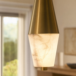 Fiamora Alabaster Cascading Chandelier Modern