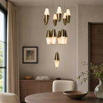 Fiamora Alabaster Cascading Chandelier Modern