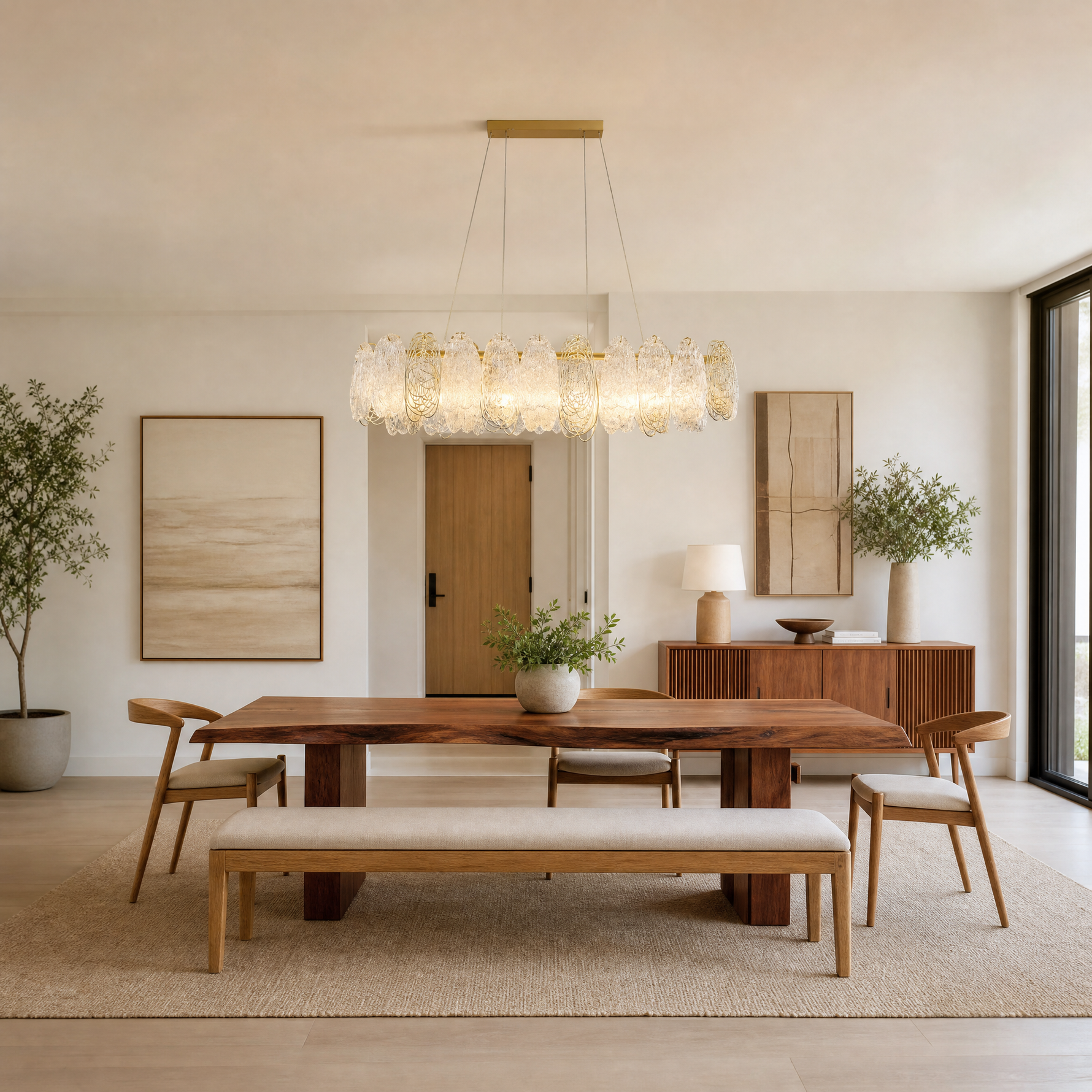 Filo Artisan Glass Linear Chandelier