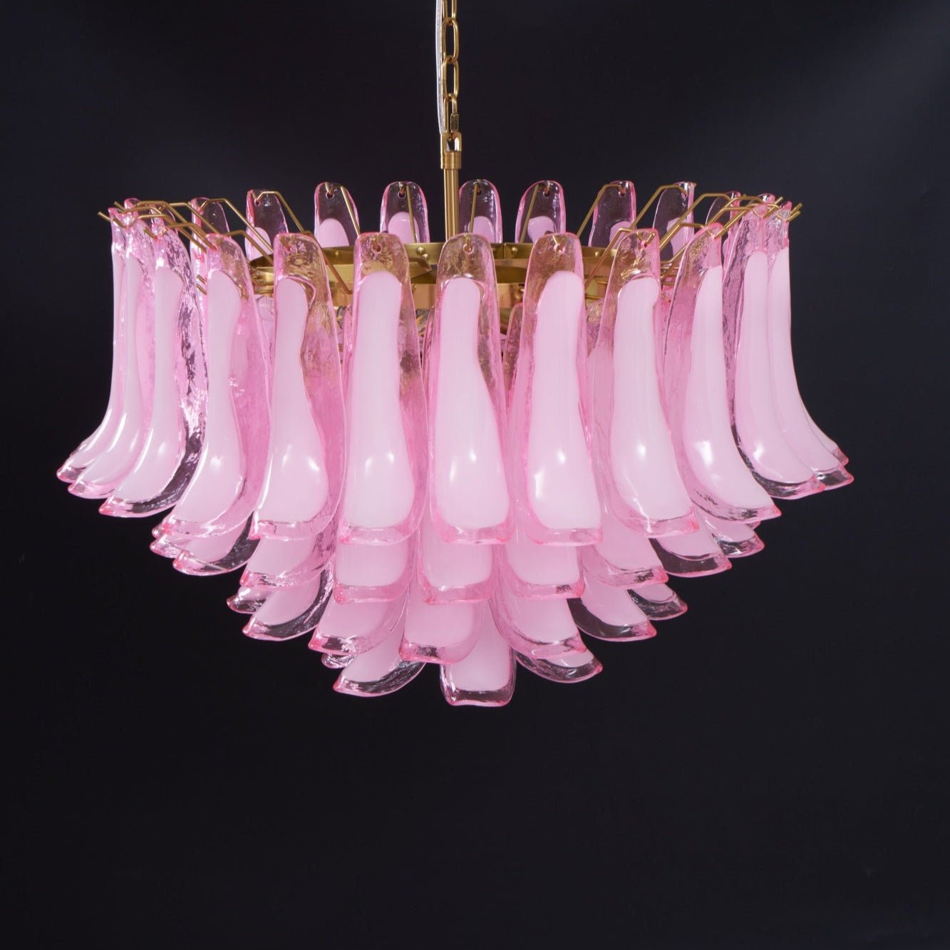 Fiora Pink Glass Chandelier - YIOSI